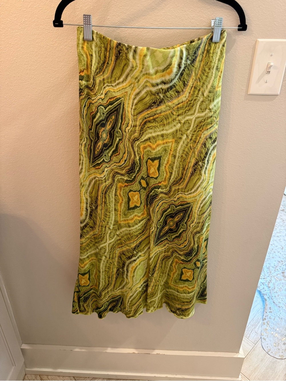Fifteen Twenty Green and Yellow Marbled Skirt